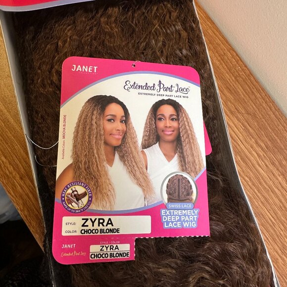 Janet Collection Zyra Extended Part Lace Wig – Choco Blonde Ombre - Picture 6 of 6